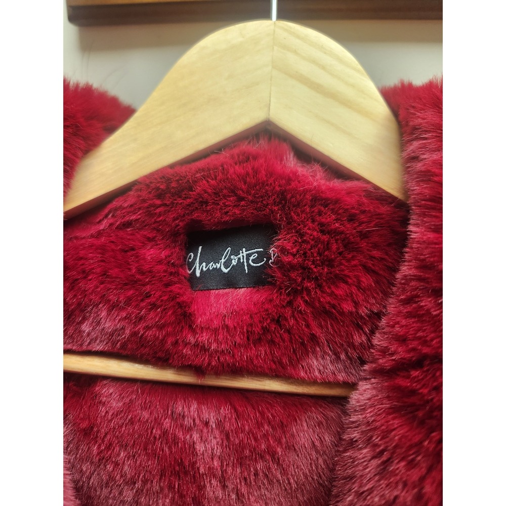 Charlotte b Camo Parka Jacket Red Faux Fur Lined Hooded Military Coat Womens - Picture 2 of 6